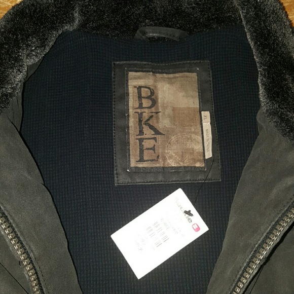 New BKE Faux Fur Collar Zip Up Coat Jacket - Picture 2 of 3