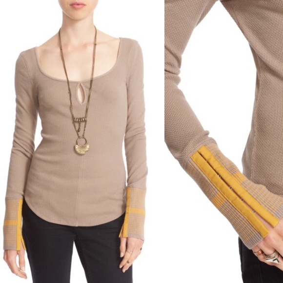 Free People Tops - NWT Free People Mod Stripe Cuff Long Sleeve Tee