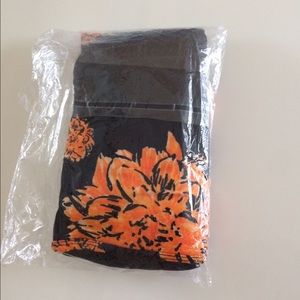 Lularoe Black Orange Floral TC leggings