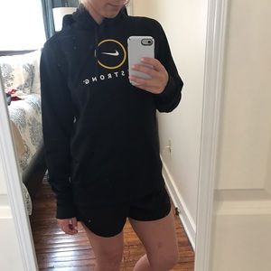 NWOT black Nike Livestrong hoodie, size small