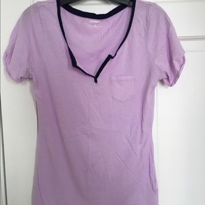 Purple short sleeve shirt