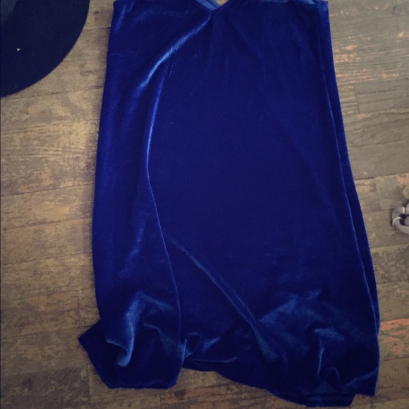 Blue Velvet Slip Dress Never Worn! - Picture 2 of 2