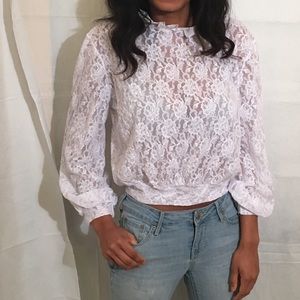 White Lace Sweater/Shirt