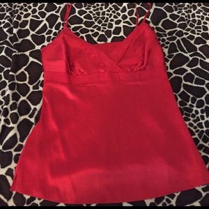 Bebe red silk cami size Small
