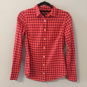 J. Crew Perfect shirt in crinkle gingham