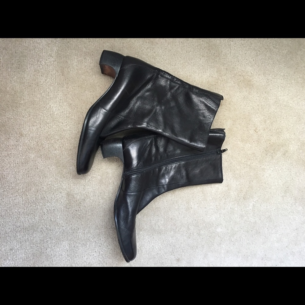 Cole Haan Black Leather Booties