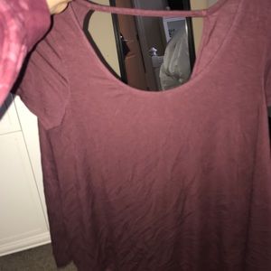 High low American eagle shirt