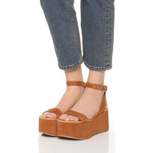 Sam Edelman Henley Flatform Sandal in Beige