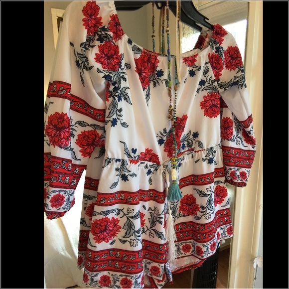 FLORAL PRINT ROMPER - Picture 2 of 4