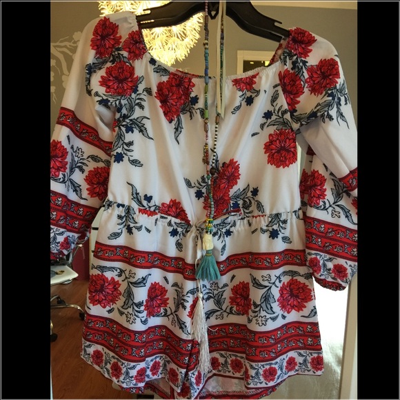 FLORAL PRINT ROMPER - Picture 3 of 4