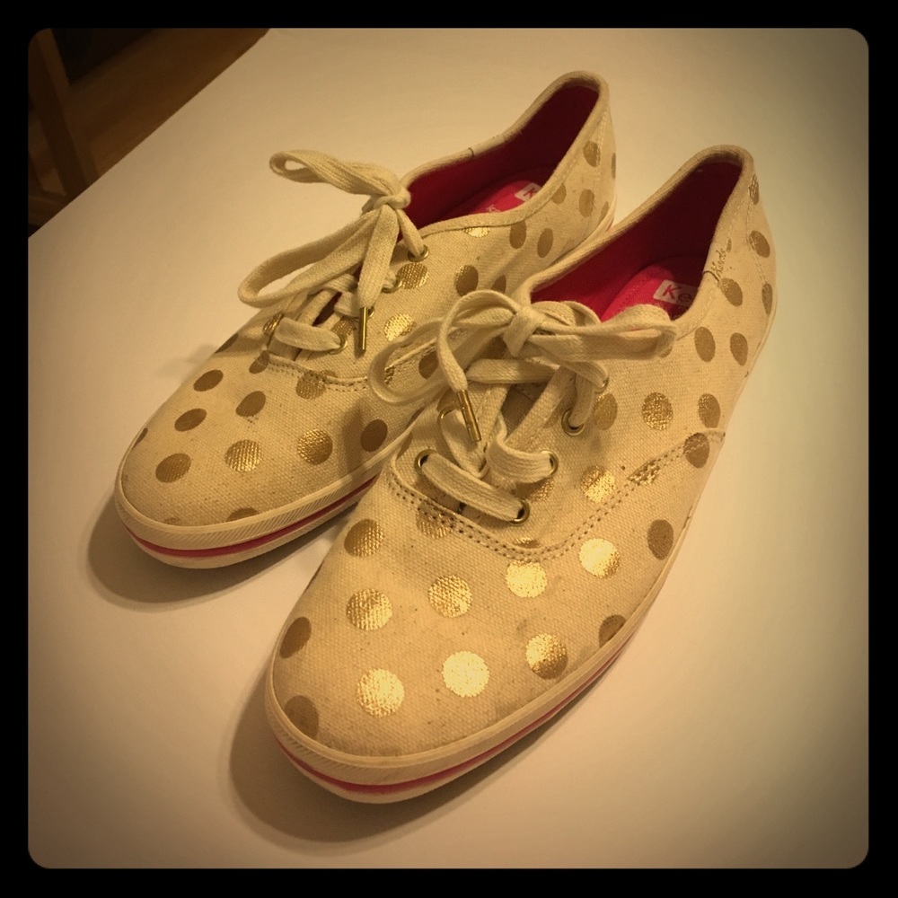 Original Kate Spade Golden Poka Dot Keds.
