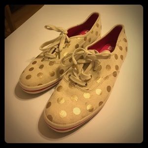 Original Kate Spade Golden Poka Dot Keds.