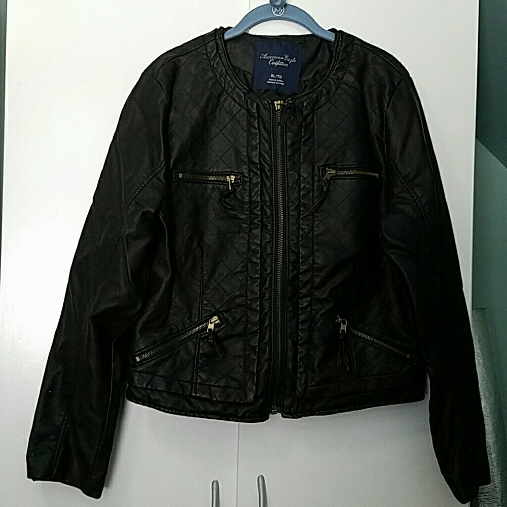 Faux leather jacket