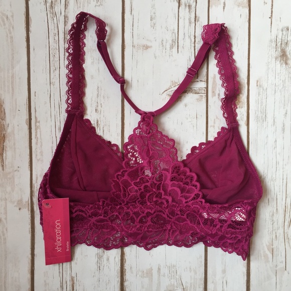 Purple "Red Grape" Lace Racerback Bralette - Picture 5 of 8