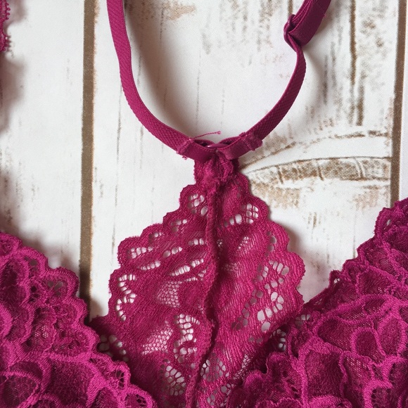 Purple "Red Grape" Lace Racerback Bralette - Picture 6 of 8