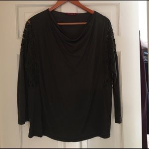 Laden green casual top