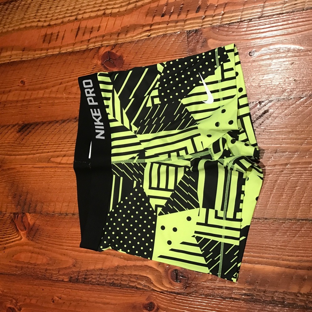 Nike Yellow Compression Shorts
