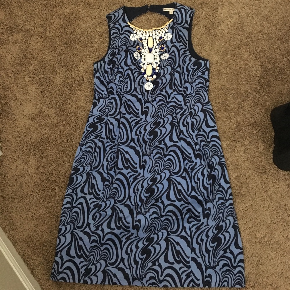 Printed Summer dress with beading