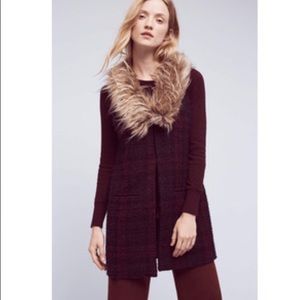 Anthropologie faux fur vest