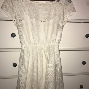 White lace holister dress
