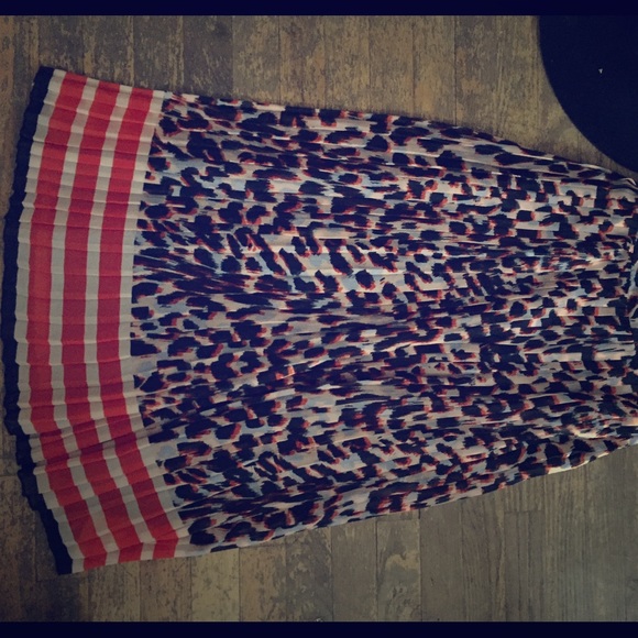 Pleated Cheetah Print Maxi Skirt - Picture 1 of 1