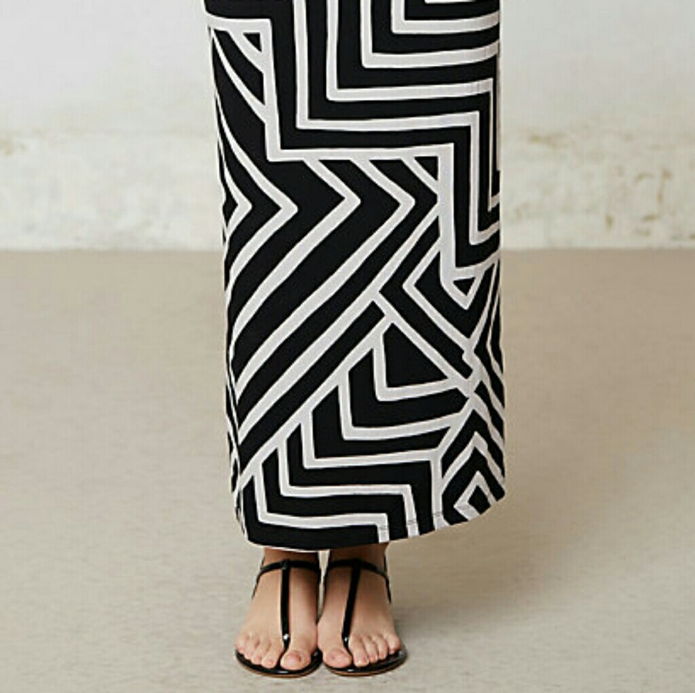 SOLD Anthropologie Maeve Fractured Maze Midi Skirt - Picture 3 of 3