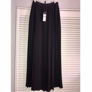BCBGMaxaria Pleated Paneled Maxi Skirt