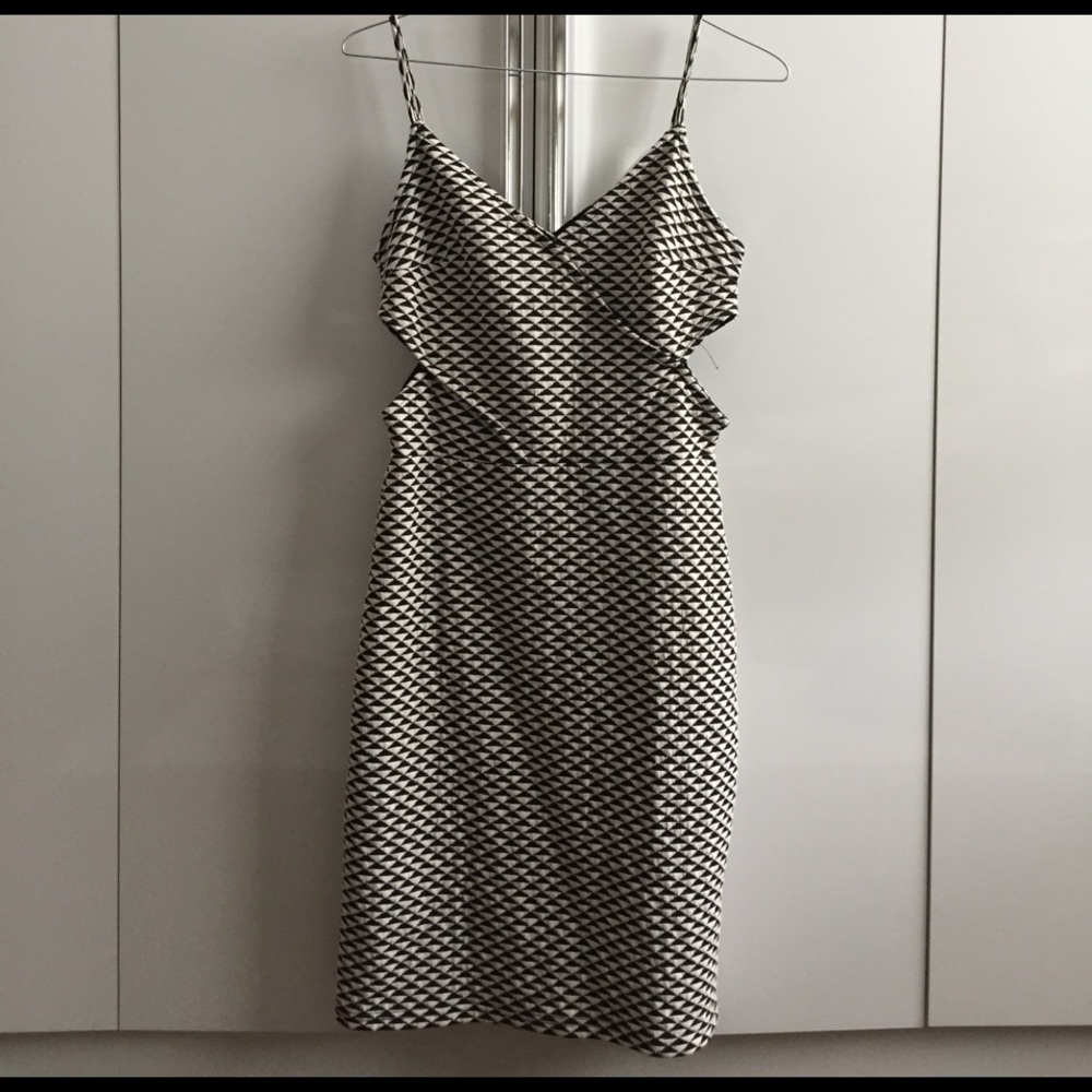 Black and White Cut out strappy dress