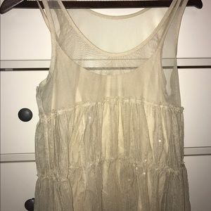 Gold flowy top