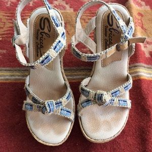 Sbicca wedge sandals with buckle strap - 8