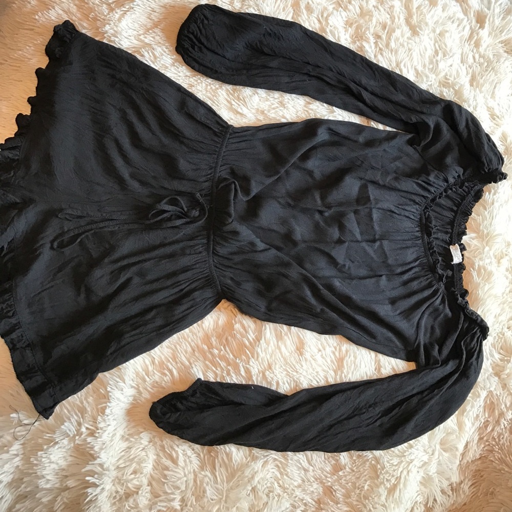 Black Long Sleeve Romper