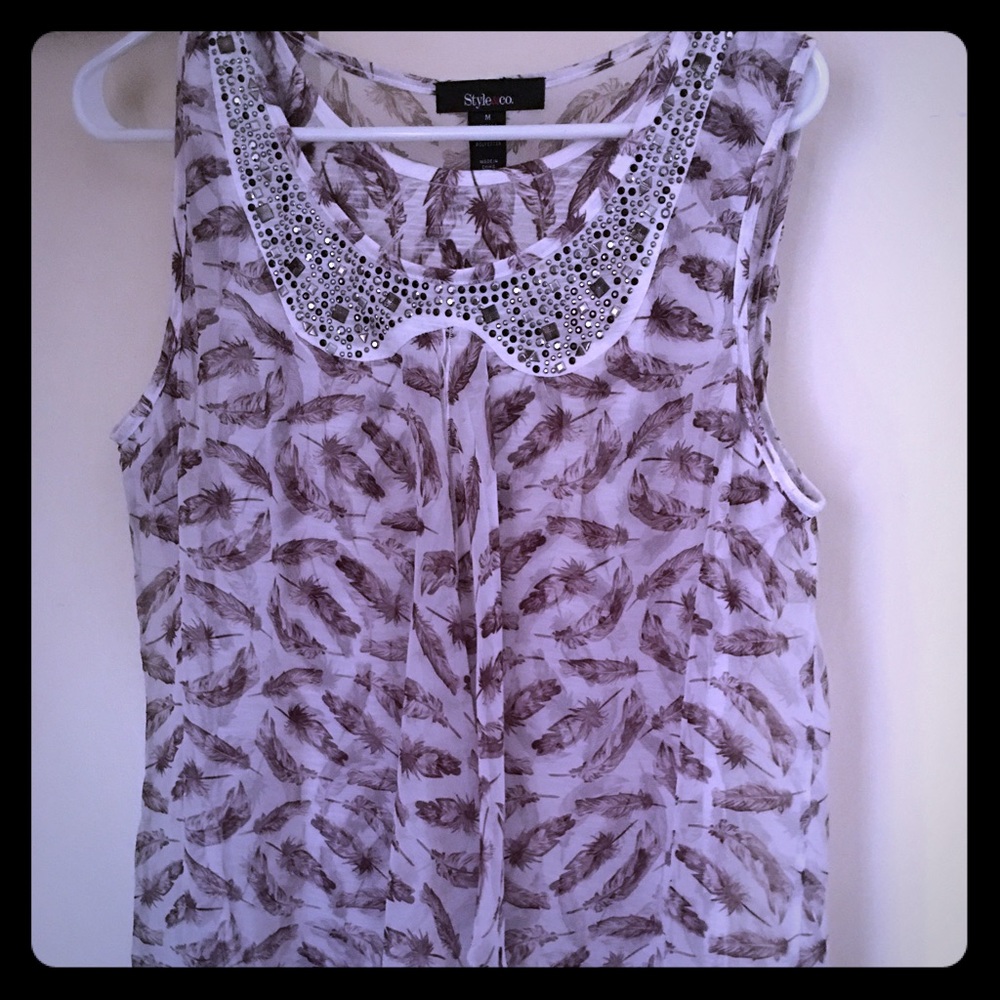 Sheer tank top with built in undershirt!!