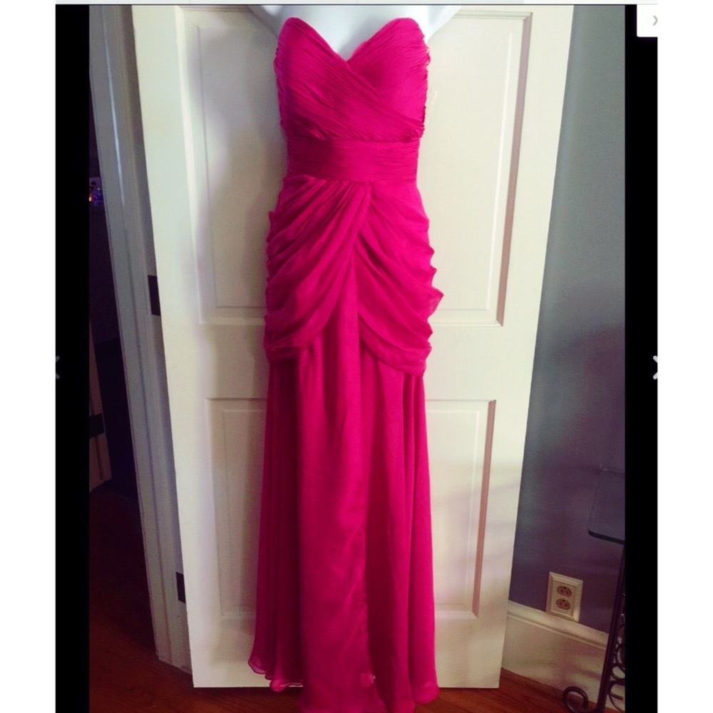 Pink Chiffon Gown NWT size 10 fits more like 6