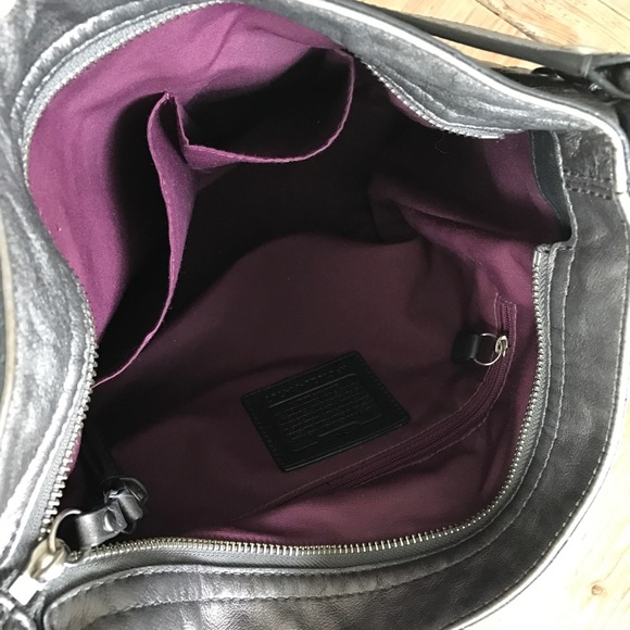 Coach Pewter Leather Zoe Hobo Bag - Picture 3 of 4