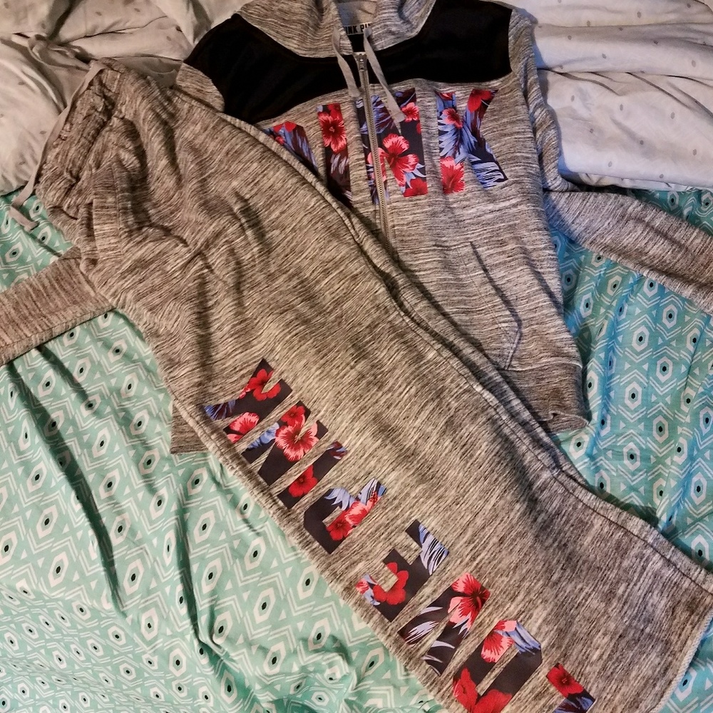 VS pink sweater and pants