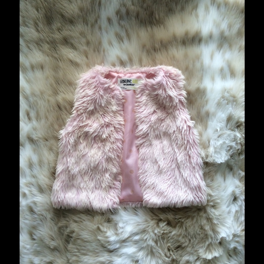 OshKosh pink furry vest