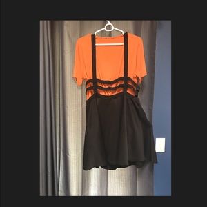 Black suspender jumper dress