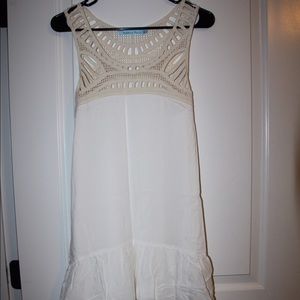White & Cream Lacey Beach Dress