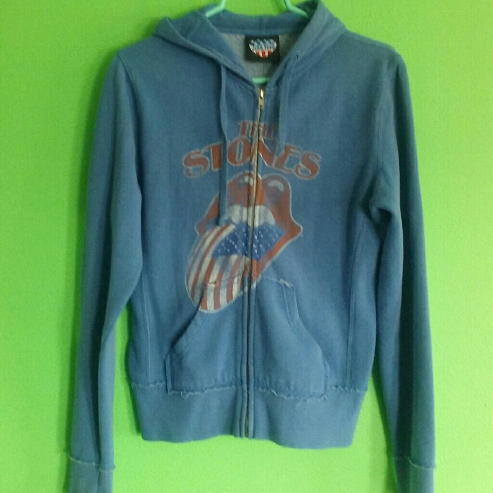 blue rolling stones hoodie