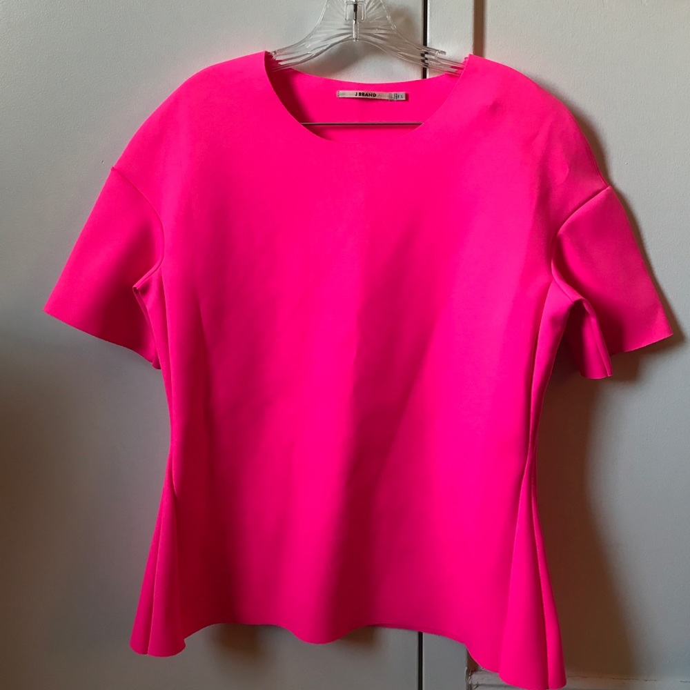 J Brand Neoprene Hot Pink shirt