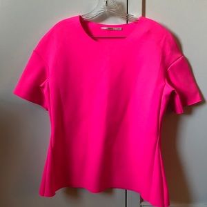J Brand Neoprene Hot Pink shirt