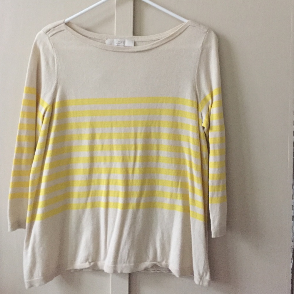 Tan and yellow spring sweater