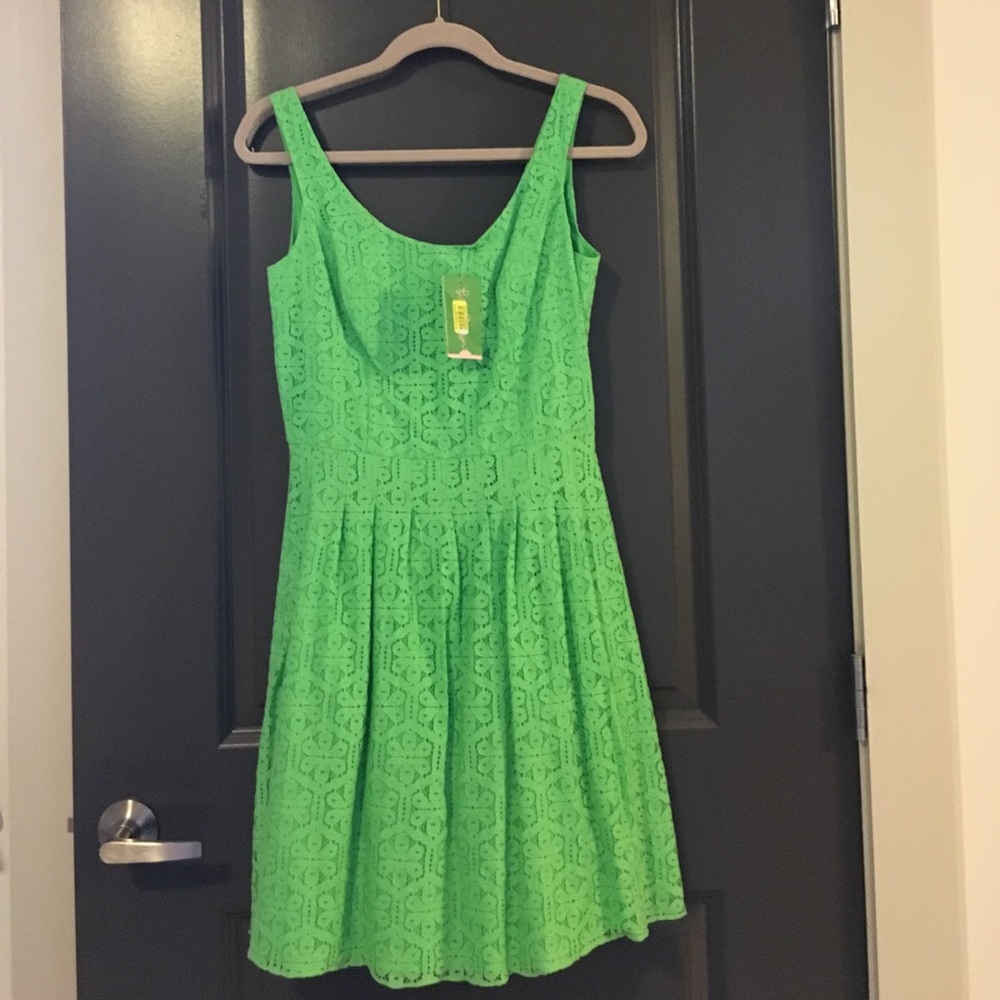 Sold! NWT Lilly Pulitzer green lace dress - Picture 3 of 4