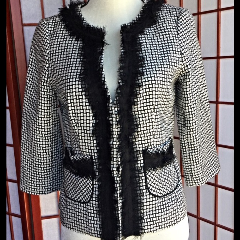 WHBM 3/4 length sleeve blazer EUC