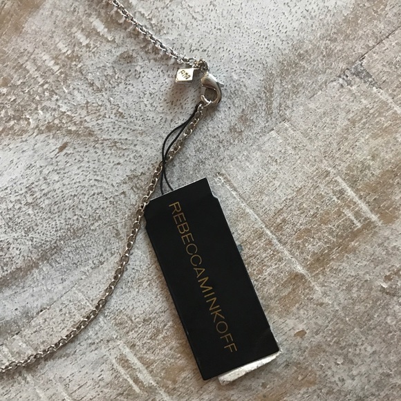 ♦️NWT Rebecca Minkoff Double Diamond Pave Necklace - Picture 4 of 4