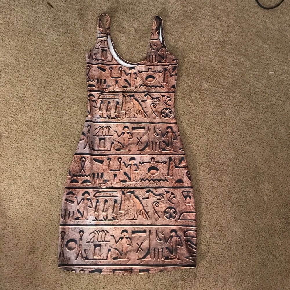 Blackmilk hieroglyphics bodycon dress