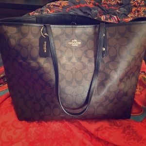 Brown Coach Purse Canvas