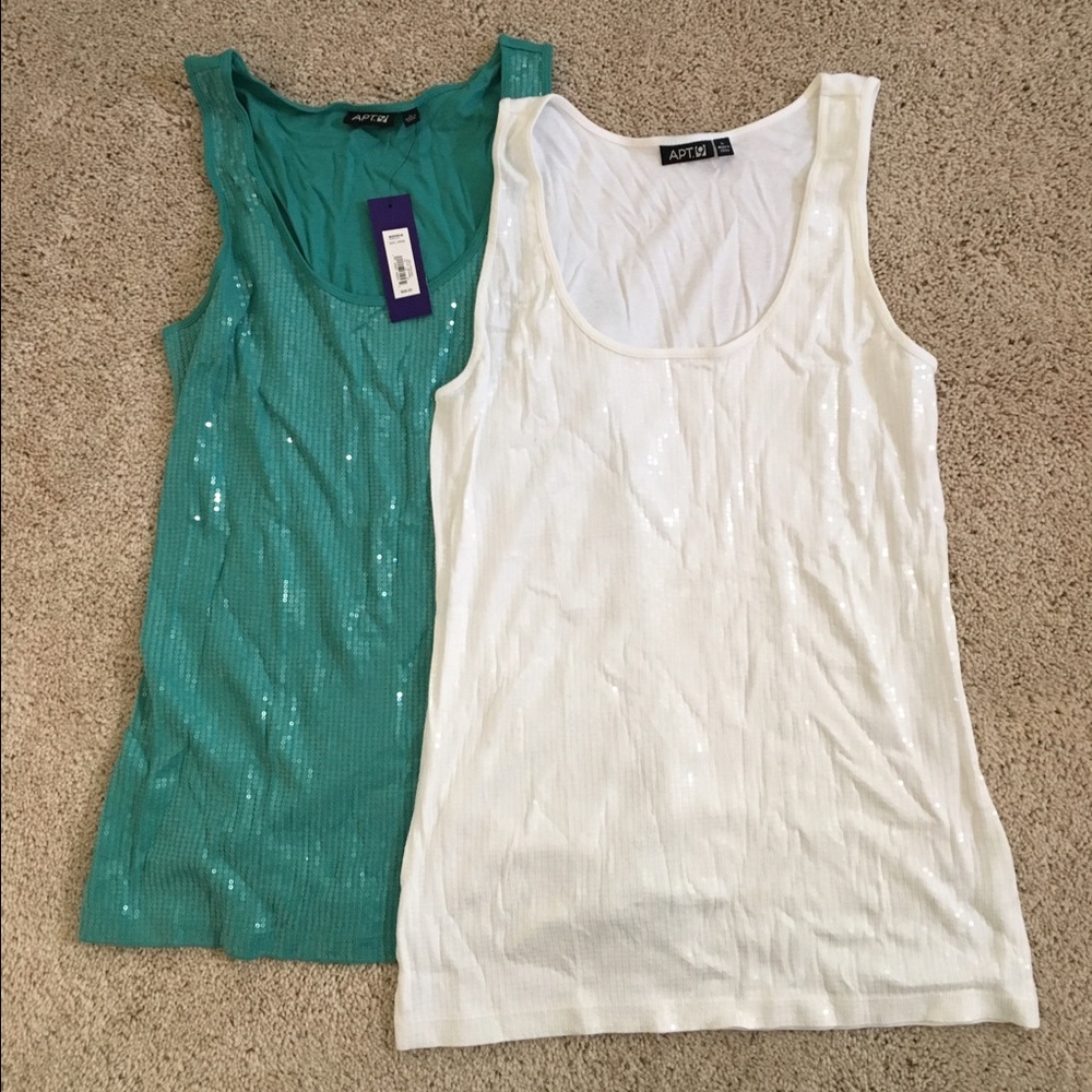 Bundle of 2 sequin knit tank tops