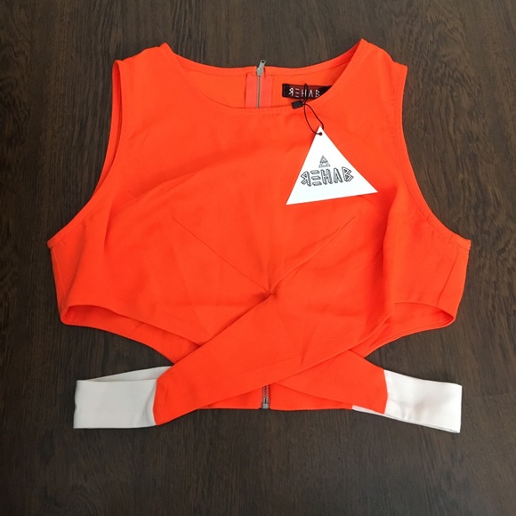 Nasty Gal Tops - Nasty Gal Orange Crop top
