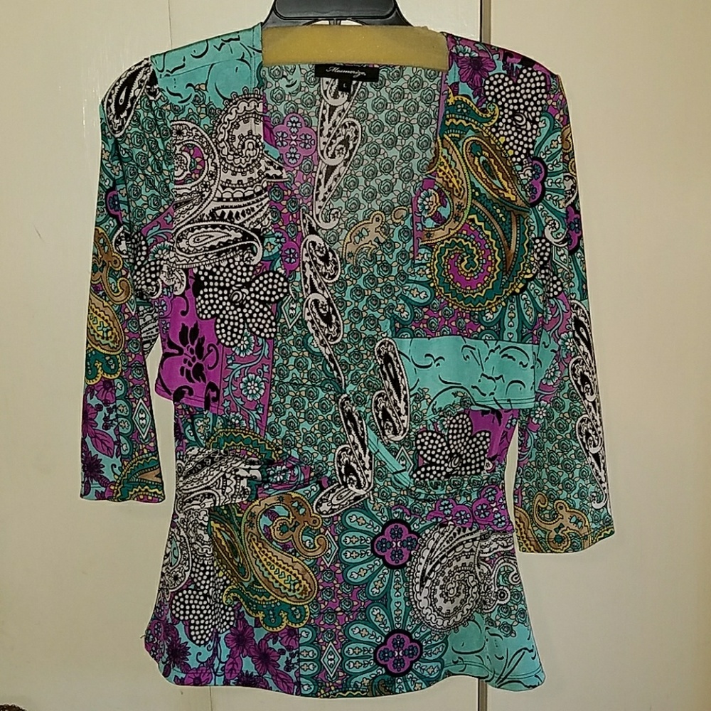 Criss Cross top. Great colors!